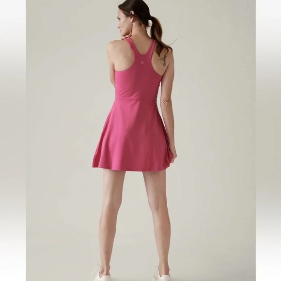 Athleta Conscious Dress Salvia Pink Tank Swing Athletic Racerback Tennis Small - Picture 10 of 11